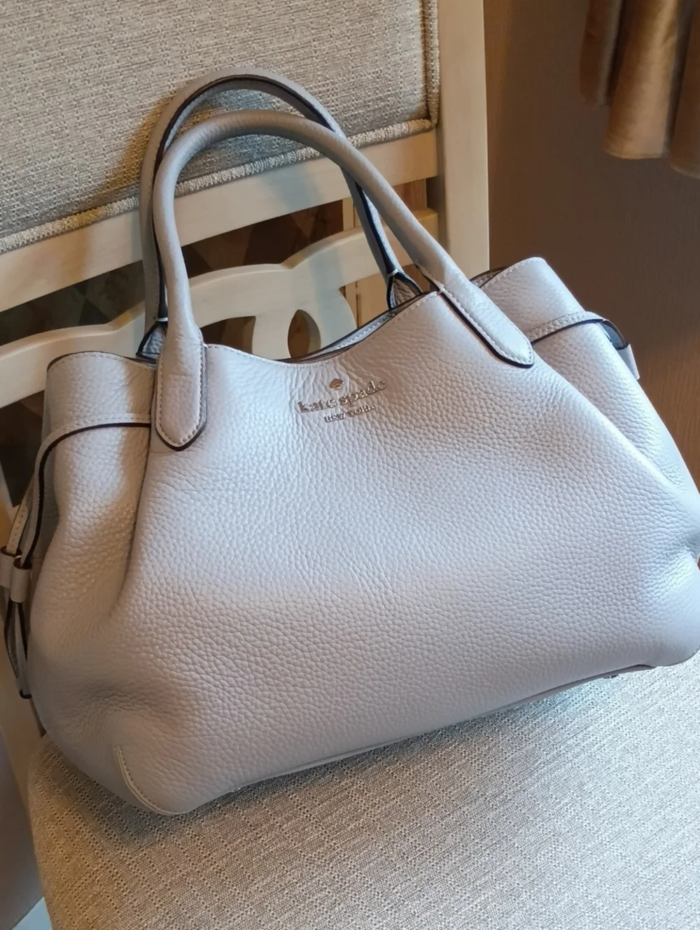 kate spade Pebbled Leather Dumpling Satchel large